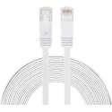 8m CAT6 Ultra dunne Flat Ethernet netwerk LAN kabel (1000Mbps) - Wit