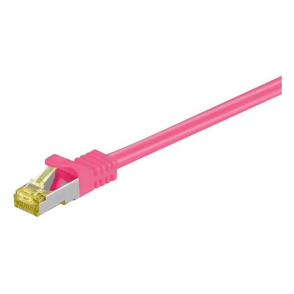 Goobay RJ-45 CAT7 15m netwerkkabel S/FTP (S-STP) Magenta