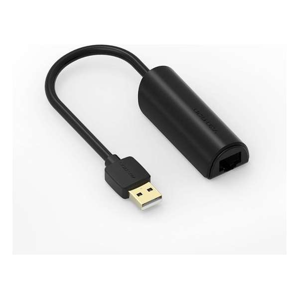 USB 2.0 - 10/100Mbps Ethernet LAN Adapter - Zwart