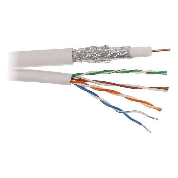 Coax combikabel RG6 Geschikt voor CAI-TV en Satelliet + UTP Cat.5e 5m Coax combikabel RG6 Geschikt voor CAI-TV en Satelliet + UTP Cat.5e 5m