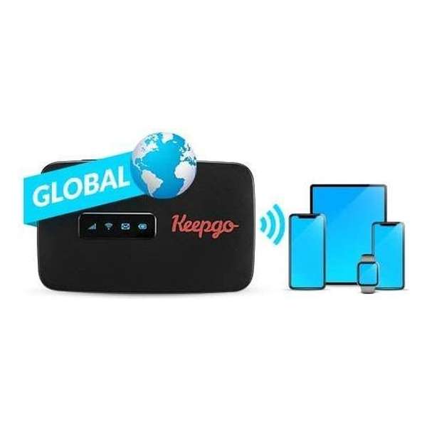 Keepgo mifi router + 4G LTE wereld simkaart (inclusief 1GB - 365 dagen geldig) Keepgo mifi router + 4G LTE wereld simkaart (inclusief 1GB - 365 dagen geldig)
