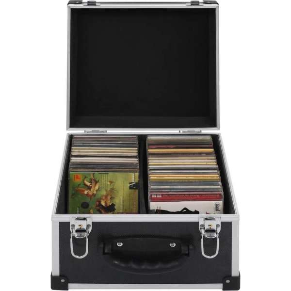 vidaXL Cd-koffer voor 40 cd's aluminium ABS zwart vidaXL Cd-koffer voor 40 cd's aluminium ABS zwart