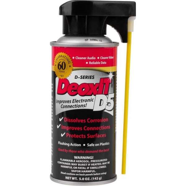 Hosa D5S-6 CAIG DeoxIT Contact Cleaner 5% Spray 5 oz Hosa D5S-6 CAIG DeoxIT Contact Cleaner 5% Spray 5 oz