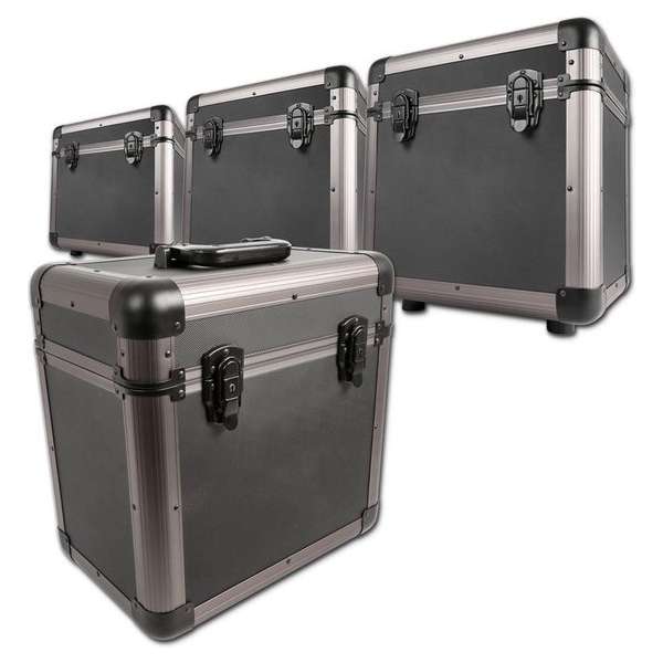 Platenkoffer - Set van 4 Power Dynamics RC80 platenkoffers voor 240 platen (12) - Titanium Platenkoffer - Set van 4 Power Dynamics RC80 platenkoffers voor 240 platen (12) - Titanium