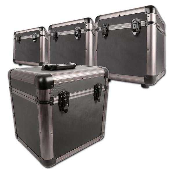 Platenkoffer - Power Dynamics platenkoffers (4x) voor totaal 300 platen - Titanium Platenkoffer - Power Dynamics platenkoffers (4x) voor totaal 300 platen - Titanium