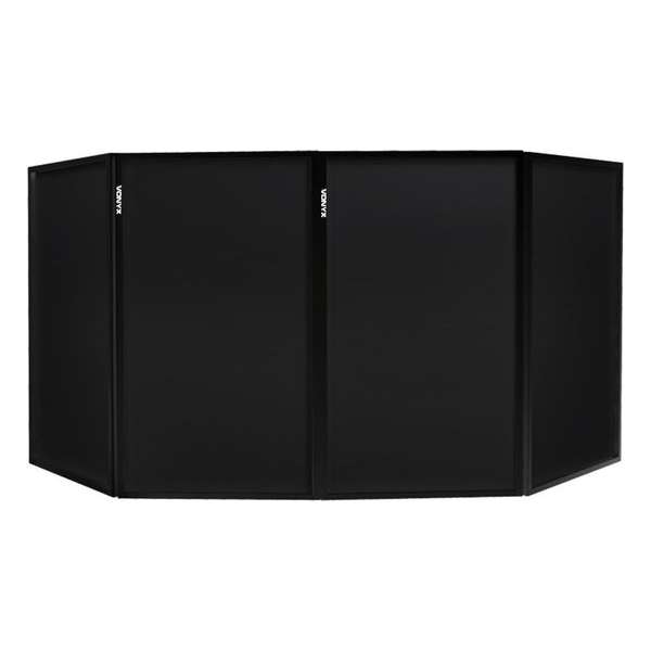 DJ Booth - Vonyx DB2B DJ-scherm met 4 panelen van 120 x 70cm voor een strakke afwerking van elke DJ Booth - Zwart DJ Booth - Vonyx DB2B DJ-scherm met 4 panelen van 120 x 70cm voor een strakke afwerking van elke DJ Booth - Zwart
