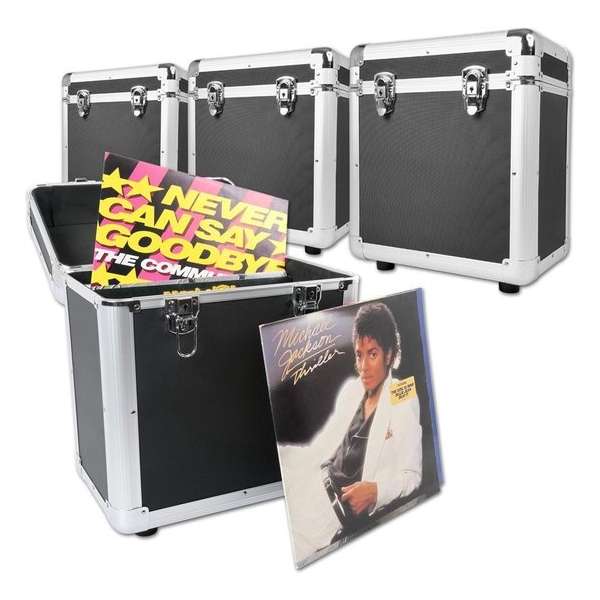 Platenkoffer - Power Dynamics set van 4 platenkoffers 12 voor 240 platen totaal - Zwart Platenkoffer - Power Dynamics set van 4 platenkoffers 12 voor 240 platen totaal - Zwart
