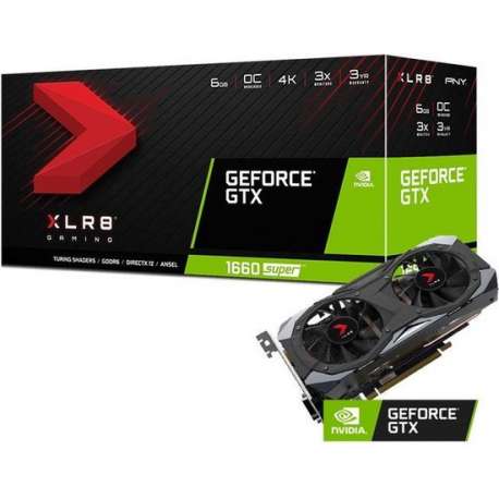 PNY GEFORCE¨ GTX 1660 SUPERª 6GB Overclocked Gaming 6GB GDDR6, DVI, HDMI, DP