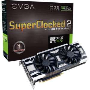 EVGA 08G-P4-6573-KR videokaart GeForce GTX 1070 8 GB GDDR5
