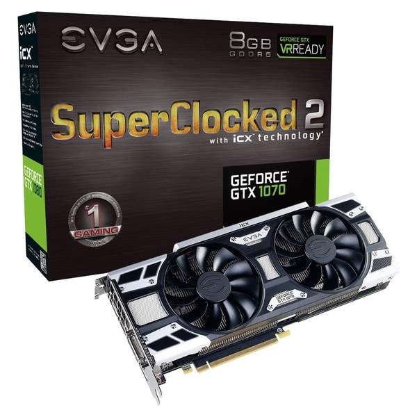 EVGA 08G-P4-6573-KR videokaart GeForce GTX 1070 8 GB GDDR5