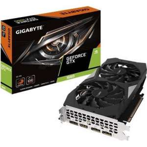 Gigabyte GV-N1660OC-6GD videokaart NVIDIA GeForce GTX 1660 6 GB GDDR5