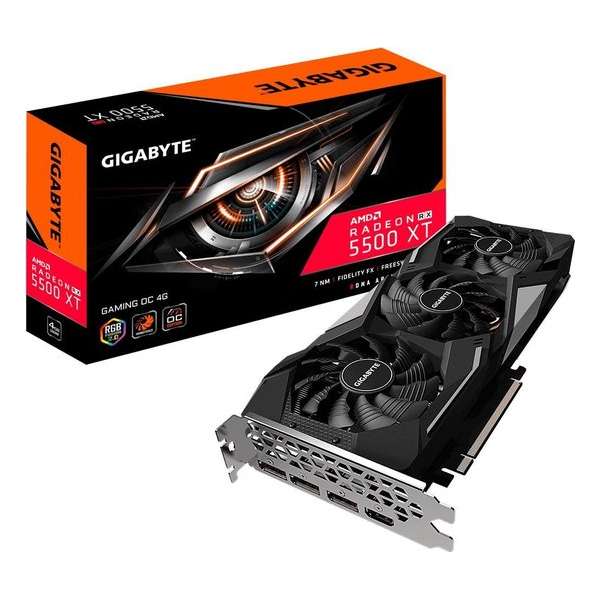 Gigabyte GV-R55XTGAMING OC-4GD videokaart Radeon RX 5500 XT 4 GB GDDR6