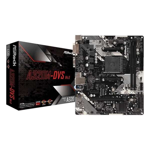 Asrock A320M-DVS R4.0 Socket AM4 micro ATX AMD A320