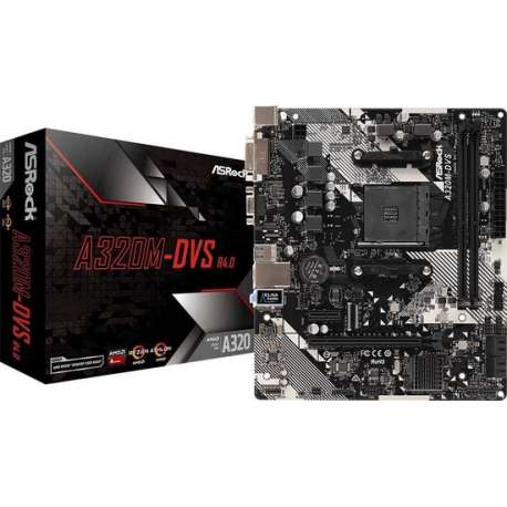 Asrock A320M-DVS R4.0 Socket AM4 micro ATX AMD A320