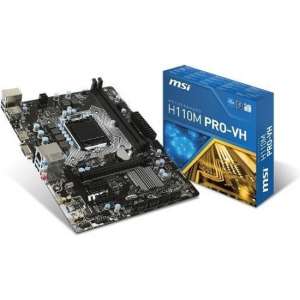 MSI H110M PRO-VH moederbord LGA 1151 (Socket H4) Micro ATX Intel® H110
