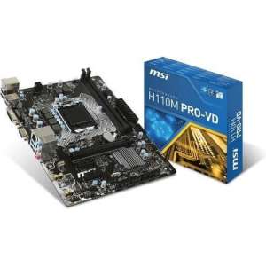 MSI H110M PRO-VD moederbord LGA 1151 (Socket H4) Mini ATX Intel® H110