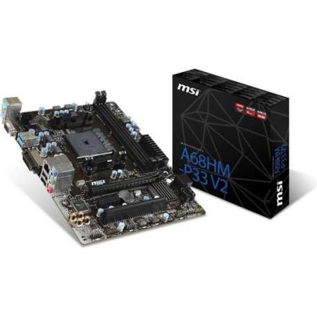 MSI A68HM-P33 V2 AMD A68H Socket FM2+ Micro ATX moederbord