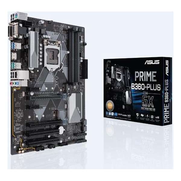 ASUS PRIME B360-PLUS moederbord LGA 1151 (Socket H4) ATX Intel® B360