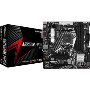 Asrock AB350M Pro4 R2.0 Socket AM4 micro ATX AMD B350