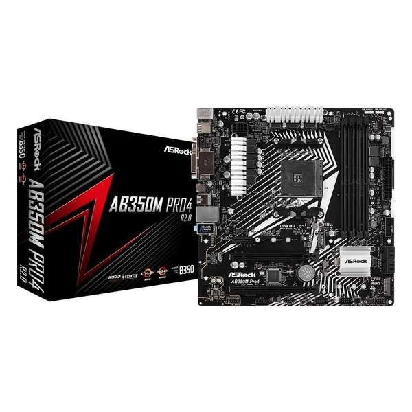 Asrock AB350M Pro4 R2.0 Socket AM4 micro ATX AMD B350