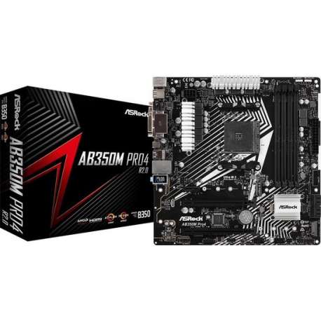 Asrock AB350M Pro4 R2.0 Socket AM4 micro ATX AMD B350