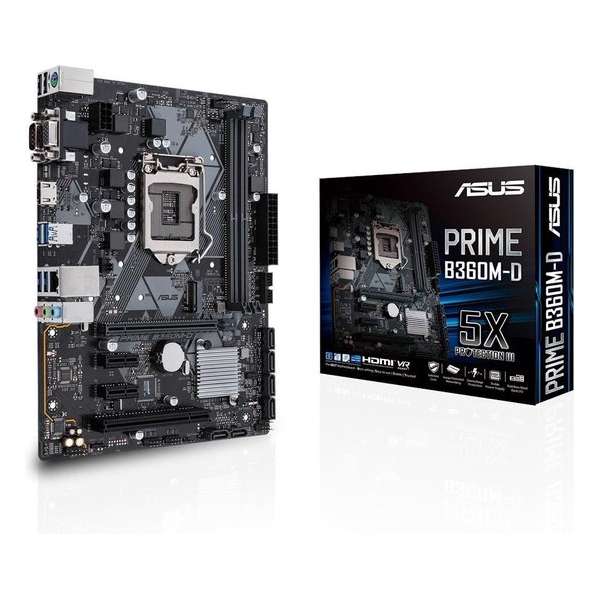 ASUS Prime B360M-D moederbord LGA 1151 (Socket H4) Micro ATX Intel® B360