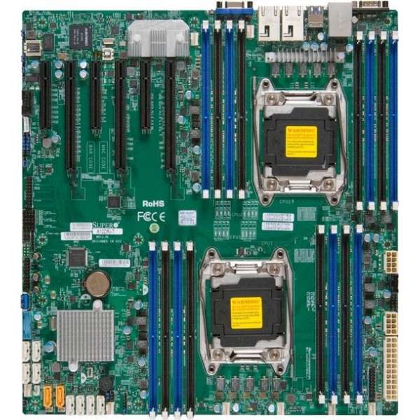 Supermicro X10DRi-T server-/werkstationmoederbord LGA 2011 (Socket R) Verlengd ATX Intel® C612