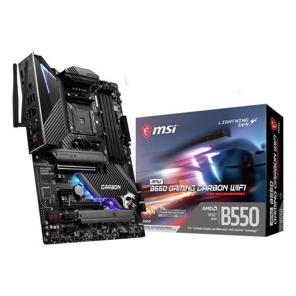 MSI MPG B550 Gaming Carbon WiFi Socket AM4 ATX AMD B550 MSI MPG B550 Gaming Carbon WiFi Socket AM4 ATX AMD B550