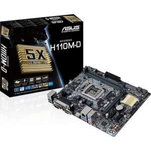 ASUS H110M-D moederbord LGA 1151 (Socket H4) Micro ATX Intel® H110