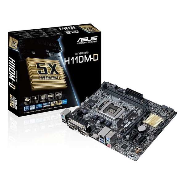 ASUS H110M-D moederbord LGA 1151 (Socket H4) Micro ATX Intel® H110