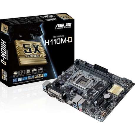 ASUS H110M-D moederbord LGA 1151 (Socket H4) Micro ATX Intel® H110