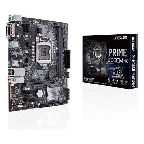 ASUS PRIME B360M-K moederbord LGA 1151 (Socket H4) Micro ATX Intel® B360