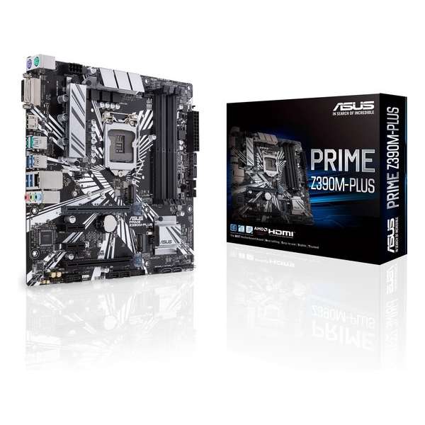 ASUS PRIME Z390M-PLUS moederbord LGA 1151 (Socket H4) Micro ATX Intel Z390