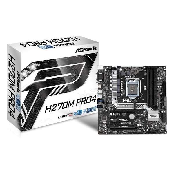 Asrock H270M Pro4 LGA 1151 (Socket H4) Intel® H270 micro ATX