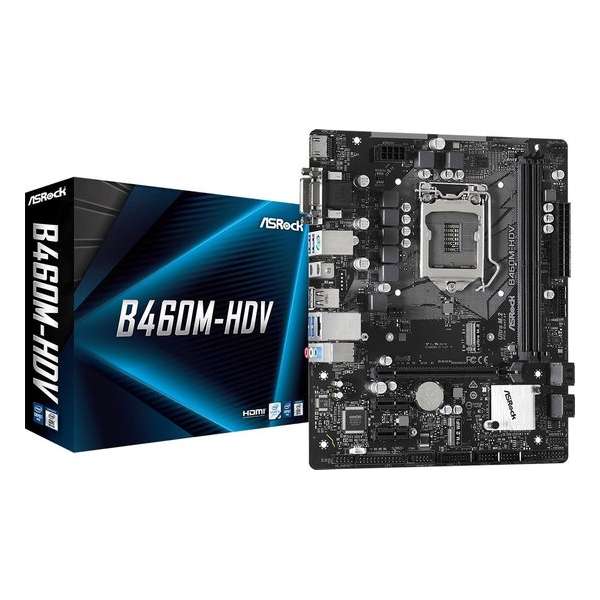 Asrock B460M-HDV moederbord LGA 1200 Micro ATX Intel B460