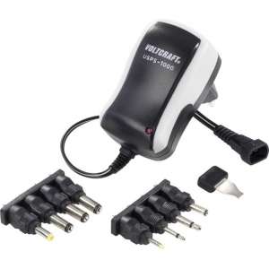 VOLTCRAFT Stekkernetvoeding, instelbaar 3 V/DC, 4.5 V/DC, 5 V/DC, 6 V/DC, 7.5 V/DC, 9 V/DC, 12 V/DC 1000 mA 12 W