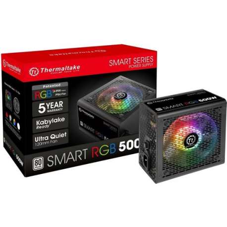 Thermaltake Smart RGB power supply unit 500 W ATX Zwart