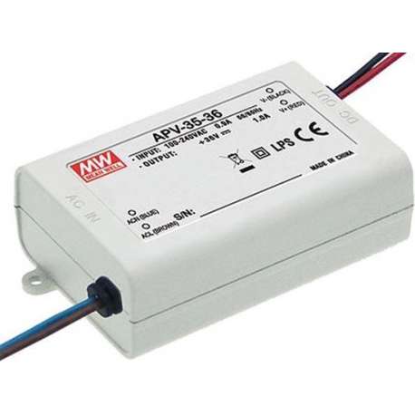 SCHAKELENDE VOEDING - 1 UITGANG - 35 W - 24 V (APV-35-24)
