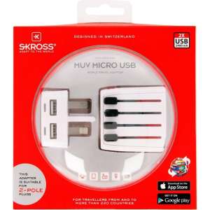Skross Wereld Reisadapter Pro Wereld & USB
