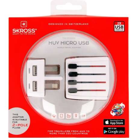 Skross Wereld Reisadapter Pro Wereld & USB