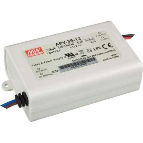 SCHAKELENDE VOEDING - 1 UITGANG - 25 W - 5 V (APV-35-5)