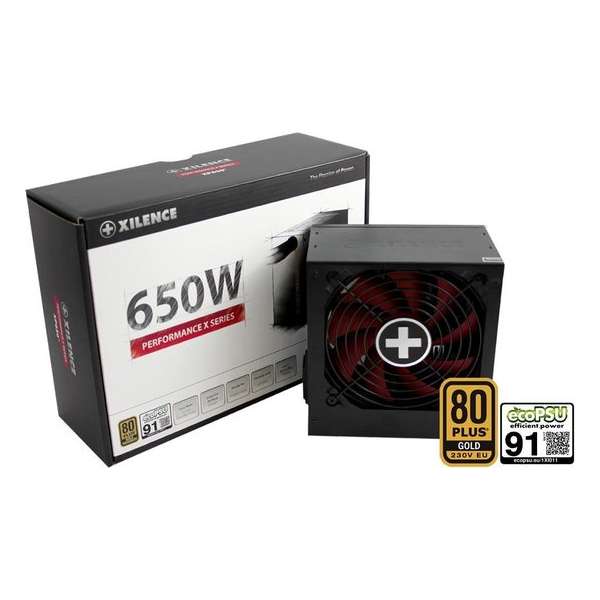 Xilence XP650R9 power supply unit 650 W ATX Zwart, Rood