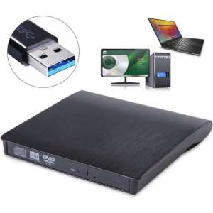 Externe DVD/CD speler voor laptop of computer met USB aansluiting - zwart