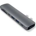 Usb-c hub voor macbook pro met HDMI & Thunderbolt 3 van Zedar® Space Gray