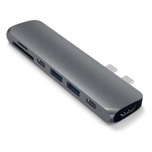 Usb-c hub voor macbook pro met HDMI & Thunderbolt 3 van Zedar® Space Gray Usb-c hub voor macbook pro met HDMI & Thunderbolt 3 van Zedar® Space Gray