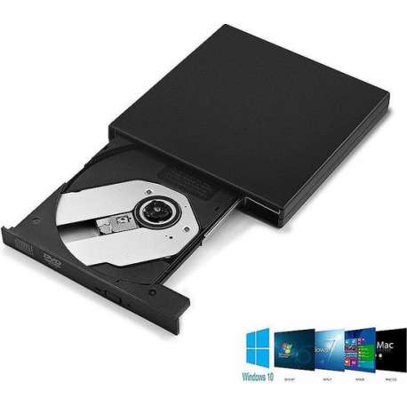 Plug & Play Externe CD/DVD Drive Speler Reader - USB 2.0 CD-Rom Lezer & Brander