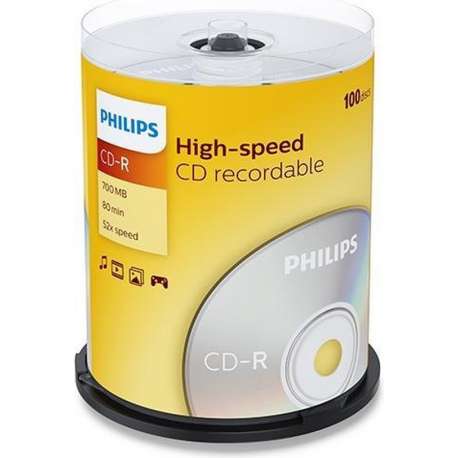 Philips - Philips CD-r 52x 700mb 100cake