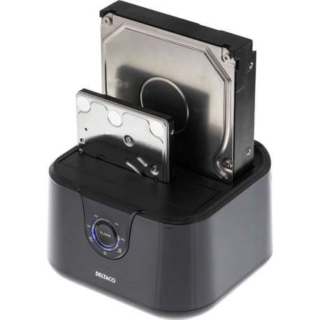 Deltaco MAP-GD35U3 USB 3.0 Dual Docking station voor 2.5" en 3.5" SATA schijven