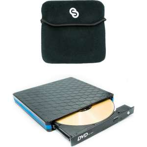 Sonnon Externe DVD Speler - DVD speler laptop - Externe DVD speler voor laptop | Hexagon + Gratis Softcase