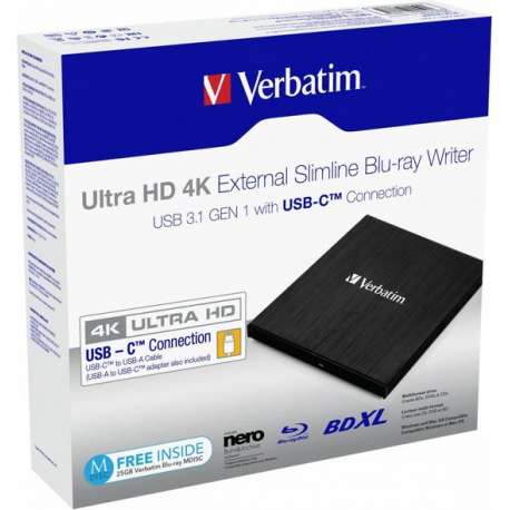 Verbatim 43888 optisch schijfstation Zwart Blu-Ray DVD Combo